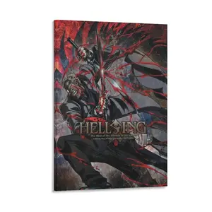 Hellsings Ultimate 2006 Anime Poster. Wall Prints for Room Decor.Canvas Wall Art for Living Room And Bedroom. Poster Canvas Wall Art For Bedroom Decor Bar Office Room Decor Gift
