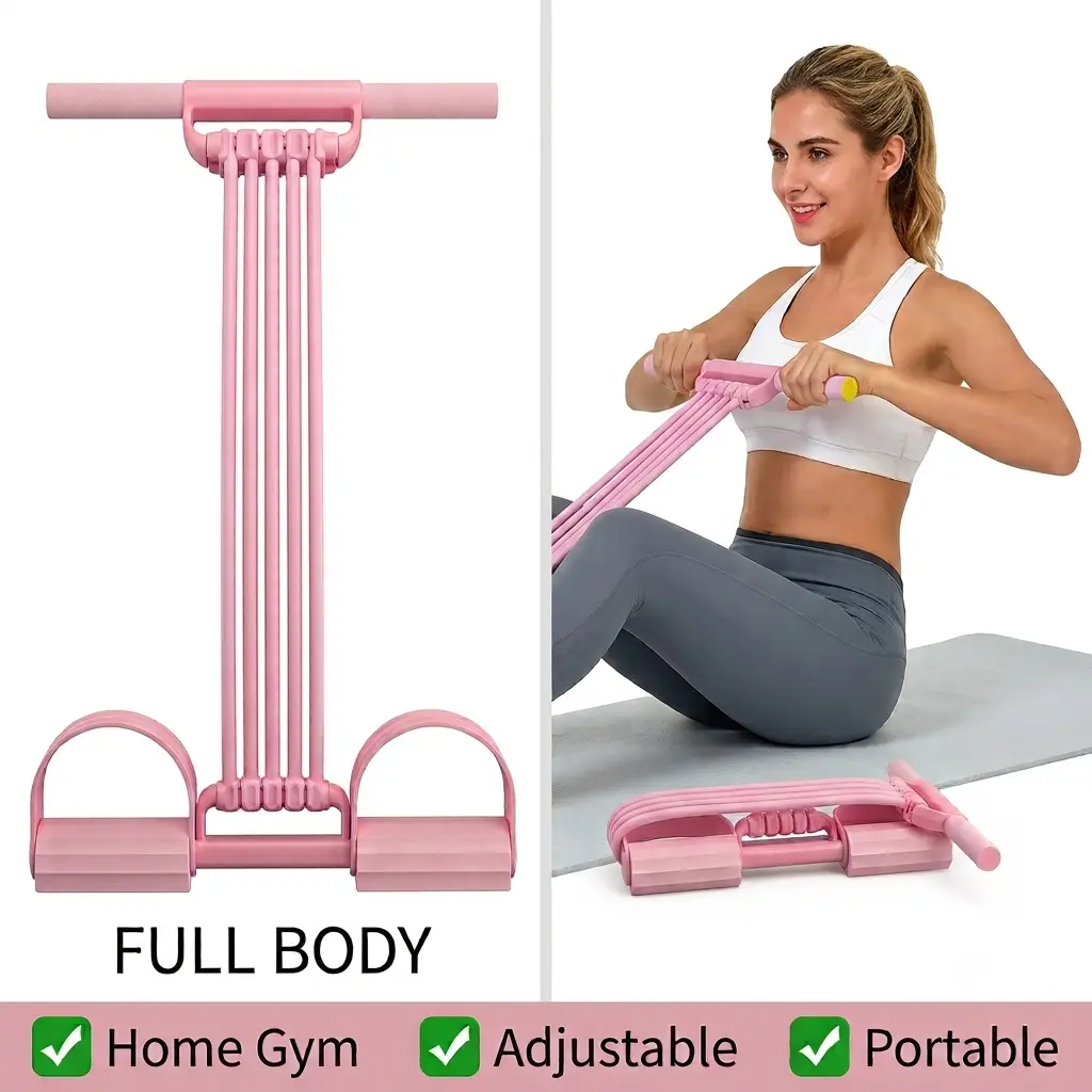 Pedal Resistance Band - Adjustable Home Workout Equipment, Full-Body Resistance Gear for Women & Men, Ideal for Yoga, Core Strength Training