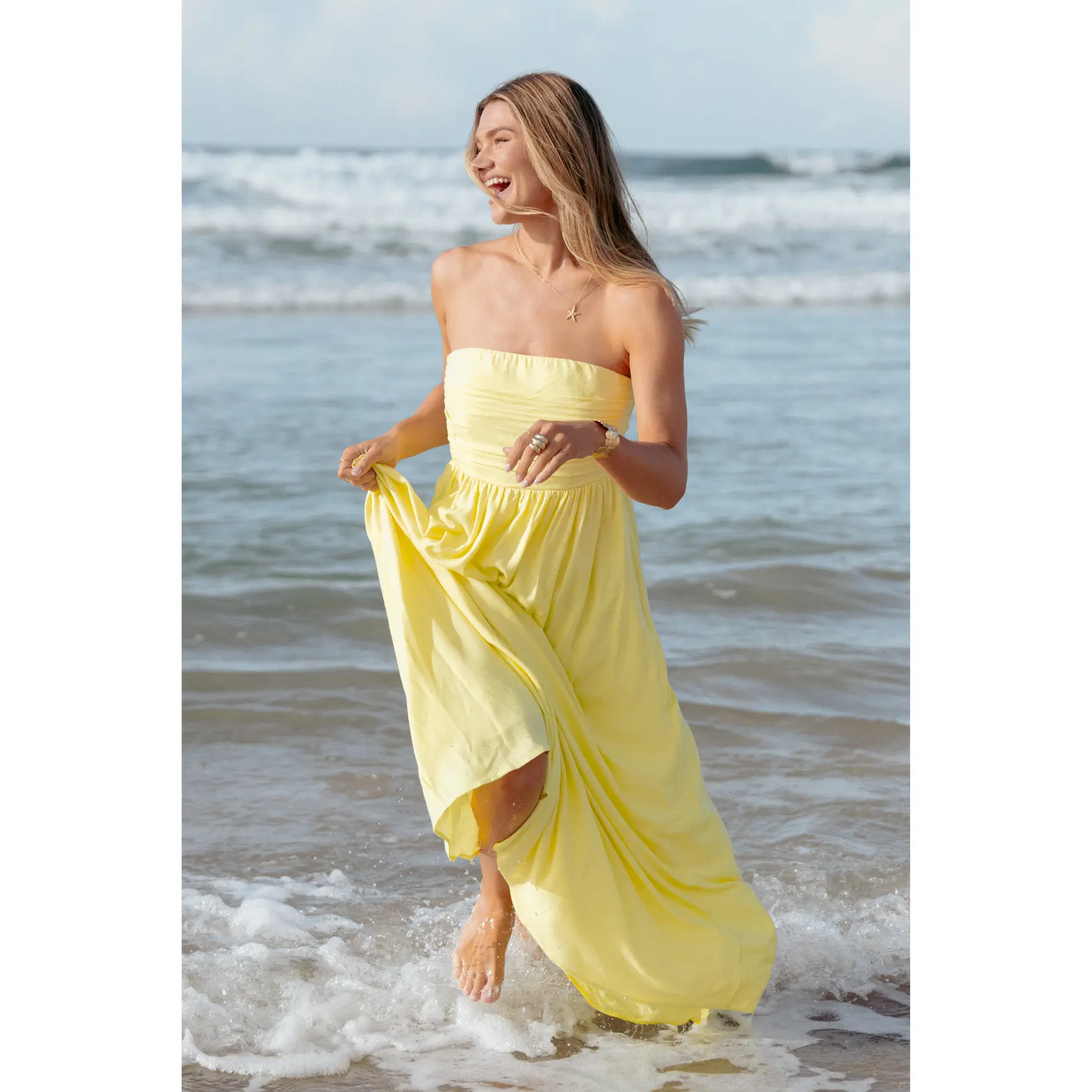 Kayt Strapless Dress - Butter Yellow - TikTok Shop Kayt Strapless Dress - Butter Yellow - TikTok Shop