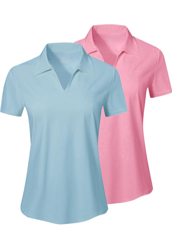 Athleisure V Neck Short Sleeve for Women – Lightweight Sweat Wicking Slim Fit Casual Fabric Black Friday Christmas tight tee gold  zipper  jacket