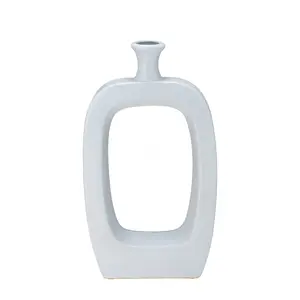 Powder Blue 14" Cutout Vase