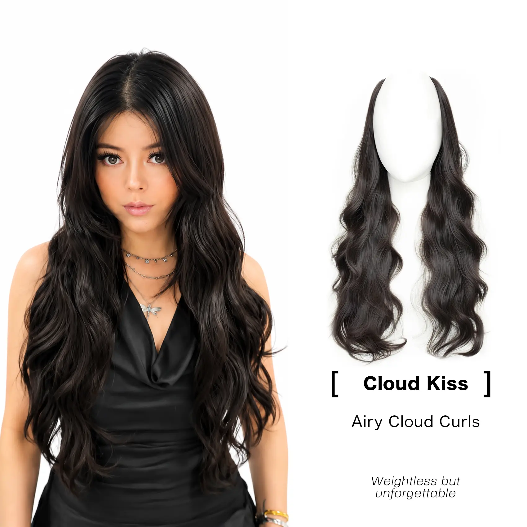 [Cloud Kiss]-Qbeauty Invisible Layered  22-inch Clip in Hair Extensions by Amara