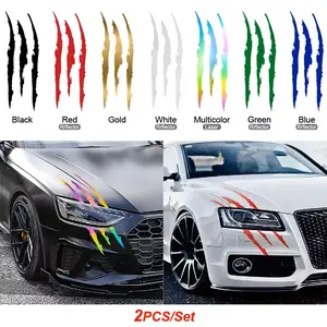 Creative Scratch Stripe Claw Print Car Stickers, Vinyl Decals for Car Styling Decoration, Pair of Left Right Side Stickers, Universal Car Sticker, Sticker for Cars