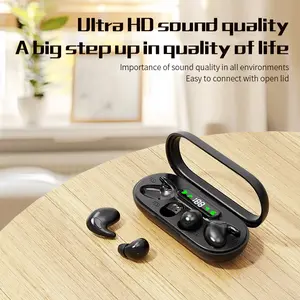 H.L.WALK-D Sleep Earbuds, Mini ANC Wireless Earbuds Wireless 5.4 Headphones Deep Bass Stereo, 48H Playtime Ear Buds, 4 ENC Noise Cancelling Mic,  Waterproof Earphones for Side Sleepers,Touch Control