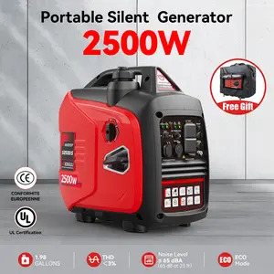 2500W/3200W Portable Inverter Generator for House & RV, Super Quiet Gas Powered Portable Generator, Reliable Home Backup Power for Outage, CO Sensor, Manual Start, ECO Mode, EPA Certified