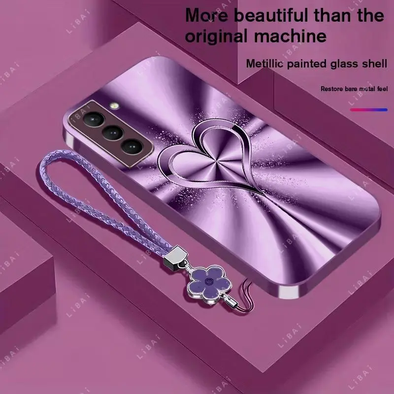 Suitable for[Galaxy S21 Fe 5g], includes a free lanyard and a brand new phone case, available in multiple colors,drop-proof and fingerprint-proof YM99