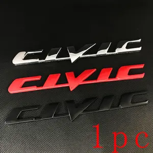 Honda Civic 3D Metal Ivtec Letter Emblem Badge Decal, Car Styling Rear Tail Trunk Sticker, Durable Automotive Accessory