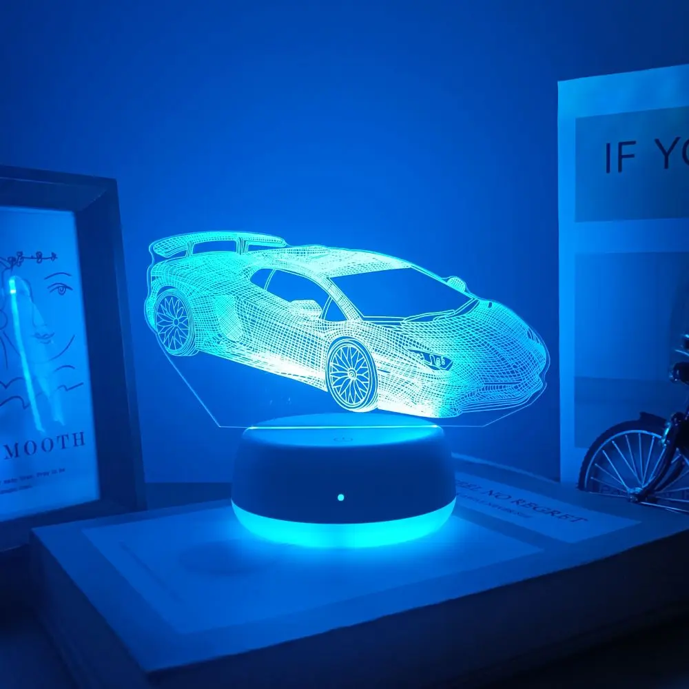 Modern Car Shape Decorative Night Light, LED Mood Light, USB Powered, Touch Switch Control, Christmas Atmosphere Decoration, Perfect Christmas Gift, Led Nightlight