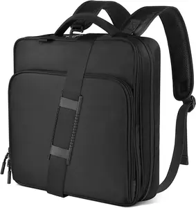 2" 3-Ring Zipper Binder Backpack with Multiple Pockets File Folder - 500 Sheet Capacity, Up to 14‘’ Laptop and Tablet, Detachable Backpack Straps & Shoulder Use for School & Office