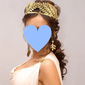 1pcs  European and American New Retro Hair Accessories Fashion Versatile Three-Layer Leaf Crown Style Metal Headband