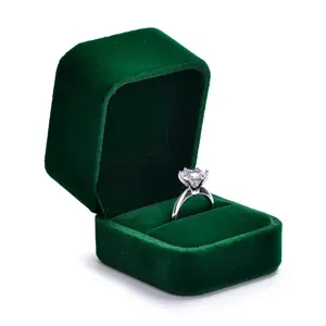 Oirlv Velvet Ring Box - Luxury Soft Velvet JewelryGift Box for Engagement, Wedding, Proposal &Storage