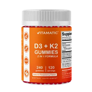 Vitamatic Vitamin D3 K2 with Calcium Gummies - 240 Count - Non-GMO, Gluten Free Vitamatic Vitamin D3 K2 with Calcium Gummies - 240 Count - Non-GMO, Gluten Free
