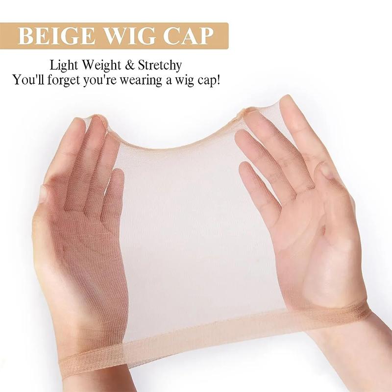 More Face Lace Wig Cap For Black Woman Stretchy Thin Breathable Soft Wig Cap Brown Color