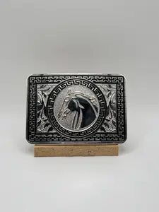 Horse head belt buckle- Silver