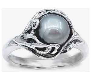 Hagit Sterling Silver "Mermaid" Cultured Pearl Ring