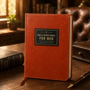Men's Prayer and Reflection Journal, Christian Devotional Notebook with 365 Daily Inspirations, Portable Faith Companion, Meaningful Gift for Men