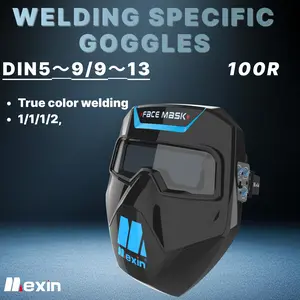 100R face shield Mexin Auto-Darkening Welding Helmet with Face Mask - Professional Argon Arc Shield for TIG Welding - Adjustable Shades & Sensitivity - No Warranty - Weldingcap Industrial Weldingmask