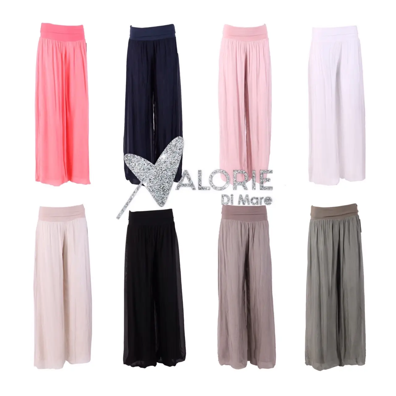 Italian Silk Palazzo Pants, Perfect for All Sizes, Comfortable and Breathable