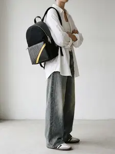 Pre-owned FENDI Nylon & Leather Backpacks Zucca Coated Backpack