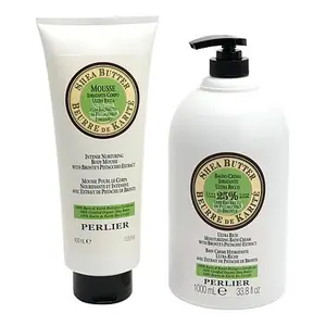 Perlier Shea Butter Pistachio Shower Cream + Body Mousse