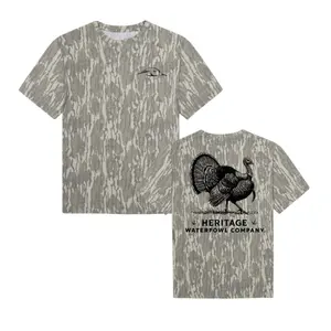 Retro Heritage Waterfowls Company Turkey Greenleaf Mossy Oak T Shirt 3D, American Flyway Waterfowls Mossy Oak T-shirt 3D, Hunting Shirt, 3D T Shirt