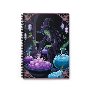 Enchanting Witchy Spiral Notebook - Perfect for Spellbinding Notes, Journal, School Supplies, Planner, Gift for Witches