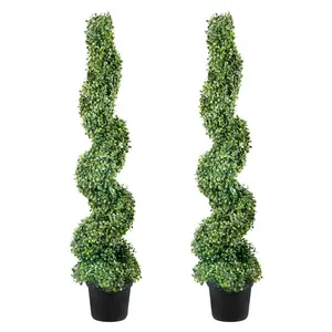VEVOR Artificial Topiary Bunny - Shape Boxwood Ball, 2 Set 36 inch Faux Boxwood Plant Balls, Fake Silk Tree Look Real, Easy Assembly for Decor Front Porch Outdoor Patio Garden Balcony Backyard IndoorVEVOR Super Brand Day