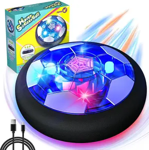 Hover Soccer Ball Indoor – LED Light-Up Floating Football Toy, Rechargeable Music Interactive Game for Kids & Dogs, Safe Bumper Design, No Damage to Furniture, Birthday Gift Ages 3-12