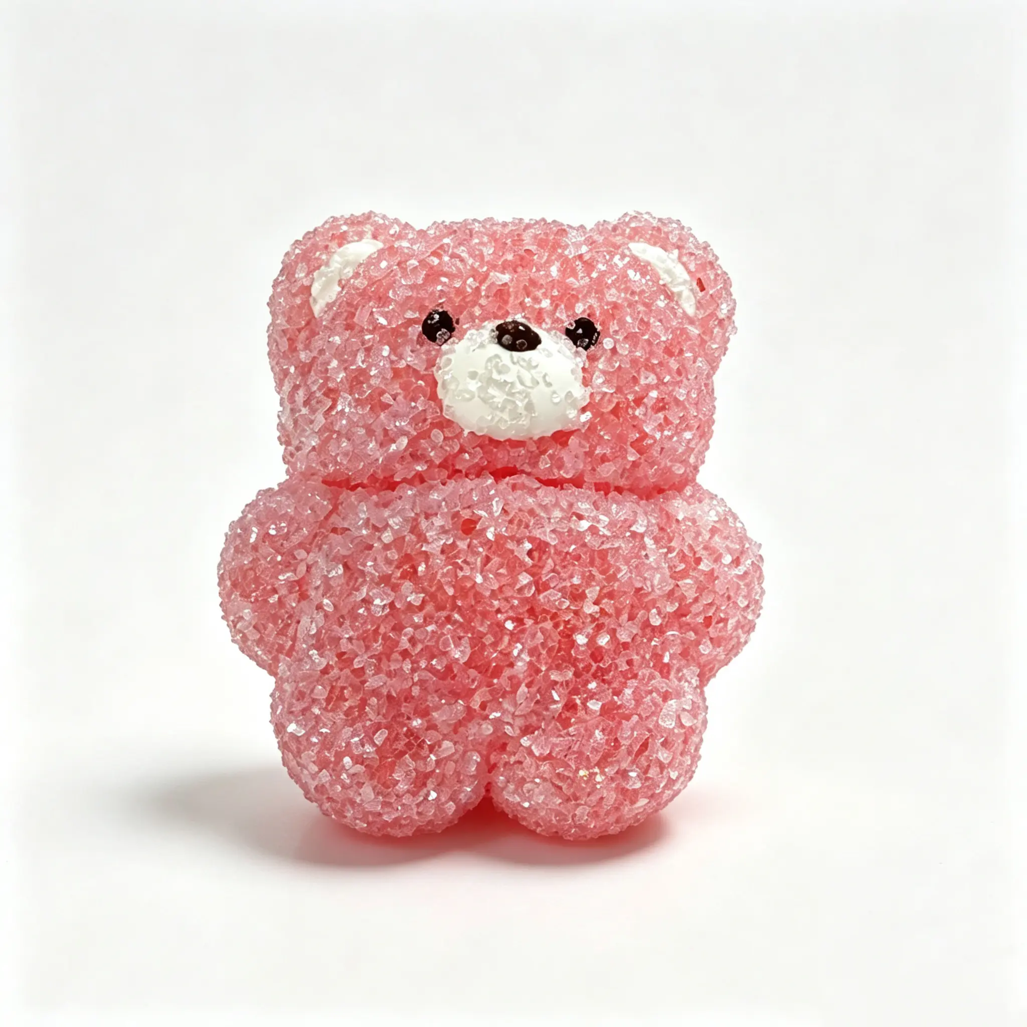 Crunchy sugar coated clear gummy bear taba squishy（Please Read Before Purchase: Decorative Sugar May Fall Off）