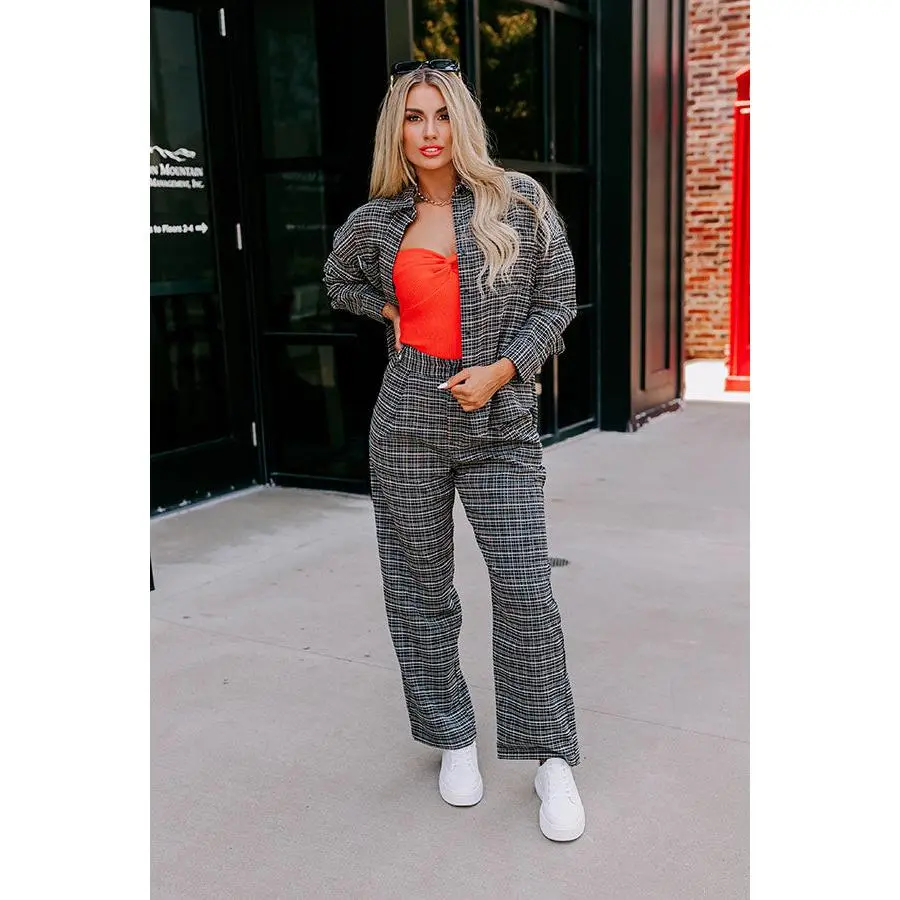 The Parker High Waist Tweed Trousers