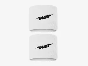 We Ball Sports 3" Wristbands (White, 2-Pack)