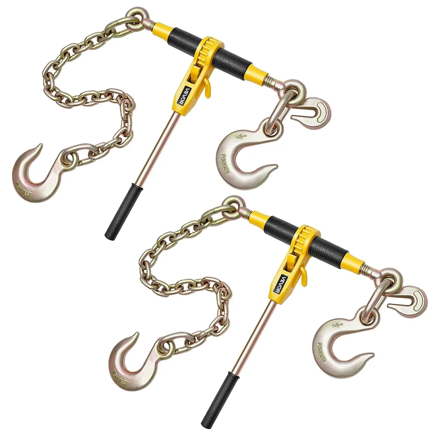 Ratchet Chain Binder, 9200 lbs Working Load, Chain Binders Compatible with 3/8 in - 1/2 in Chains, Heavy Duty Ratchet Load Binder with Handles for Truck, Tie Down, Hauling, Towing, Logging