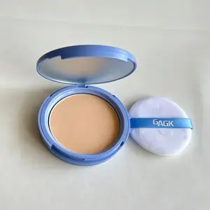 GAGK Long Lasting Waterproof Face Powder, Matte Flawless Setting Powder with Soft Puff, Portable Oil Control Pressed Powder for All Day Wear