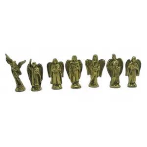 Set of 7 Bronze Archangel (7-Arcangeles) Figurines – 2" Religious Decor Ornaments