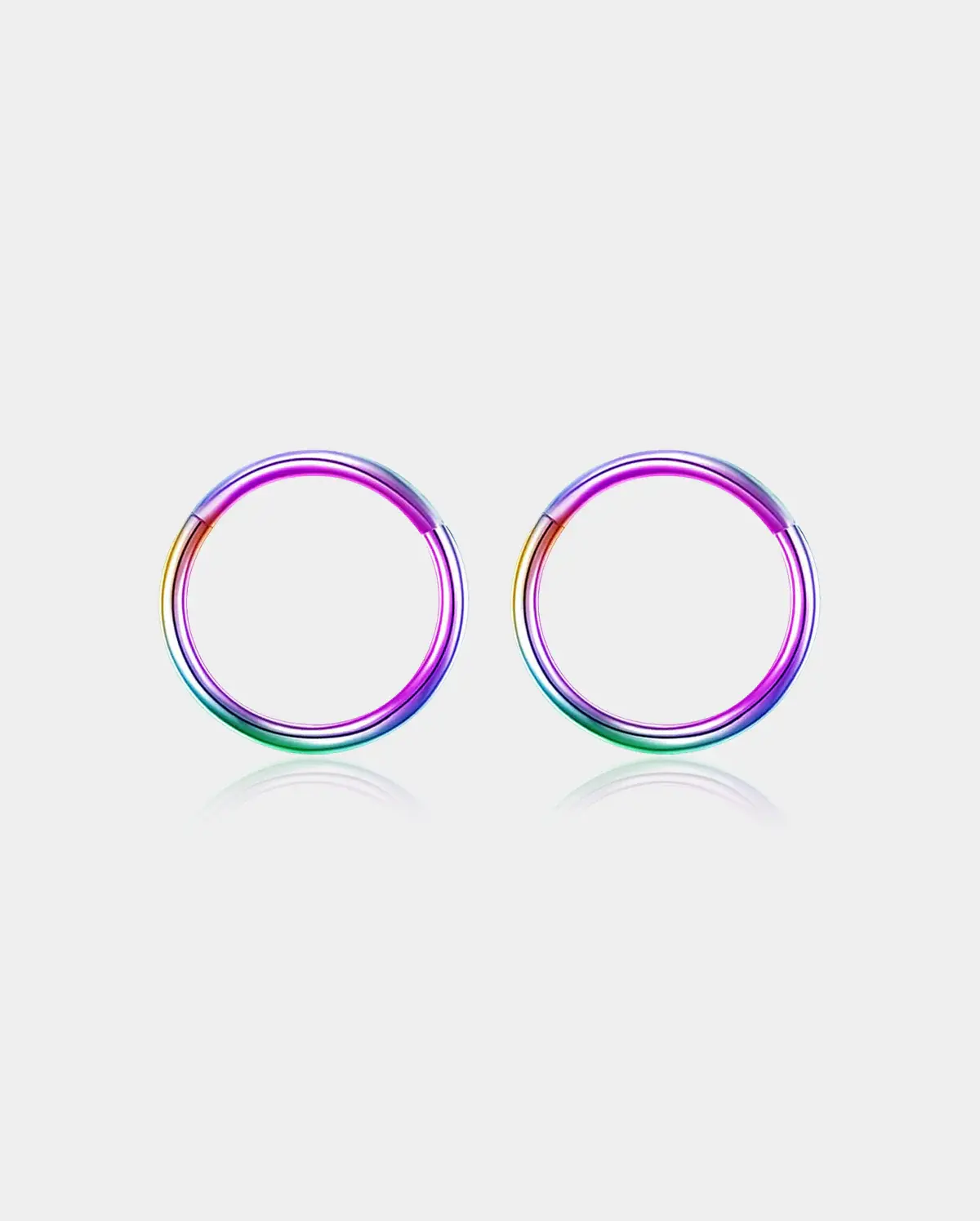 2PCS Rainbow Hinged Segment Cartilage Rings