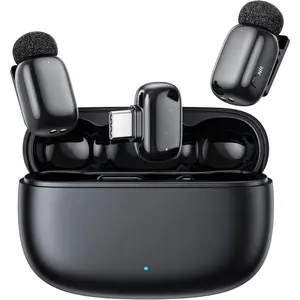 mini 2  Lavalier Microphones for  15/16/17 & Android, AI Noise Cancellation, App Control, 30H  Life with  Case, Lapel Microphone  for Video Recording Vlogging