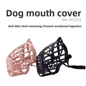 Dog Muzzle Anti-Bite Anti-Bark Polypropylene Webbing Soft Plastic Breathable Mesh Muzzle Fence Dog Muzzle