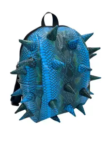 Blue Mamba Daypack - Compact Backpack Ideal for Everyday Carry - Fun Spike Design Turns Heads - Super Functional with Padded Tablet Compartment and Mulitple Zipper Pockets