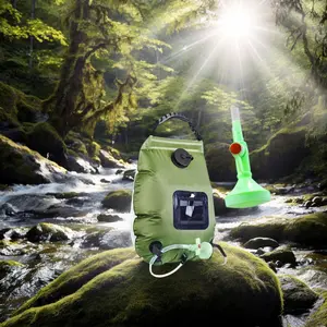 Solar Shower Bag | 5 Gal/20L Solar Heating Camping Shower Bag | Removable Hose | On-Off Switchable Shower Head | Ducha Portatil | Traveling Shower | Portable Shower for Beach Swimming, Hiking