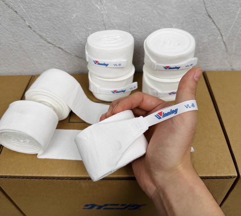 Winning  Boxing Hand Wraps 5M / 3M  Wrist Support for Muay Thai, Kickboxing, BJJ, Karate - Thumb Loop & Hook and Loop Closure -  100% Cotton Blend