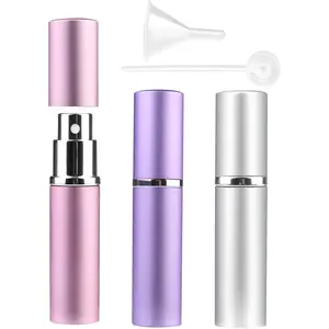 Refillable Travel Perfume Atomizer Bottles, 3 Pcs 6ml, Mini Portable Spray Bottles for Perfume Aftershave, Empty Travel Bottles with Funnel