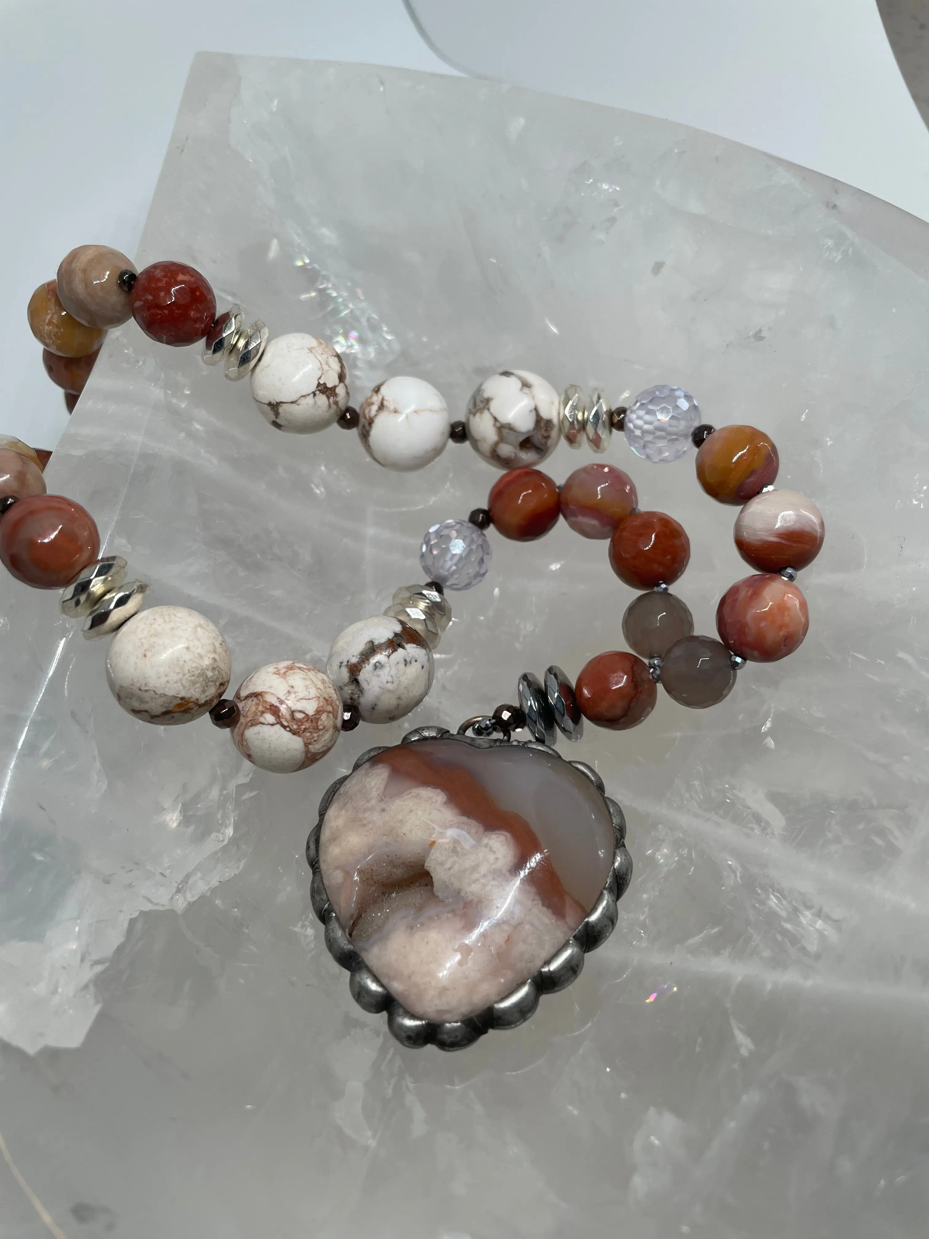 Mookaite and turquoise necklace