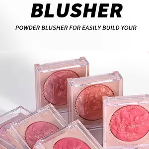 6pcs Shimmer Baked Blush Set Radiant Glow Blush Makeup, Pearlescent Baked Blush, Glowing Shimmer Blush Set