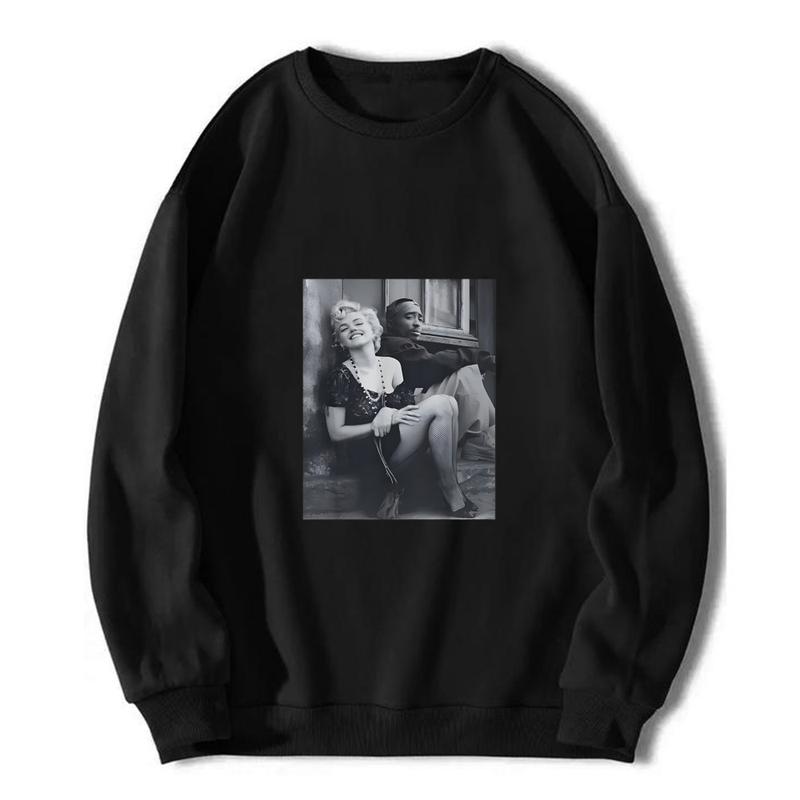 Marilyn Monroe and 2Pac Cotton Unisex Tshirt Streetwear(Hoodie)/(Sweatshirt)
