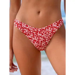 Red Reversible Full Coverage Bikini Bottom