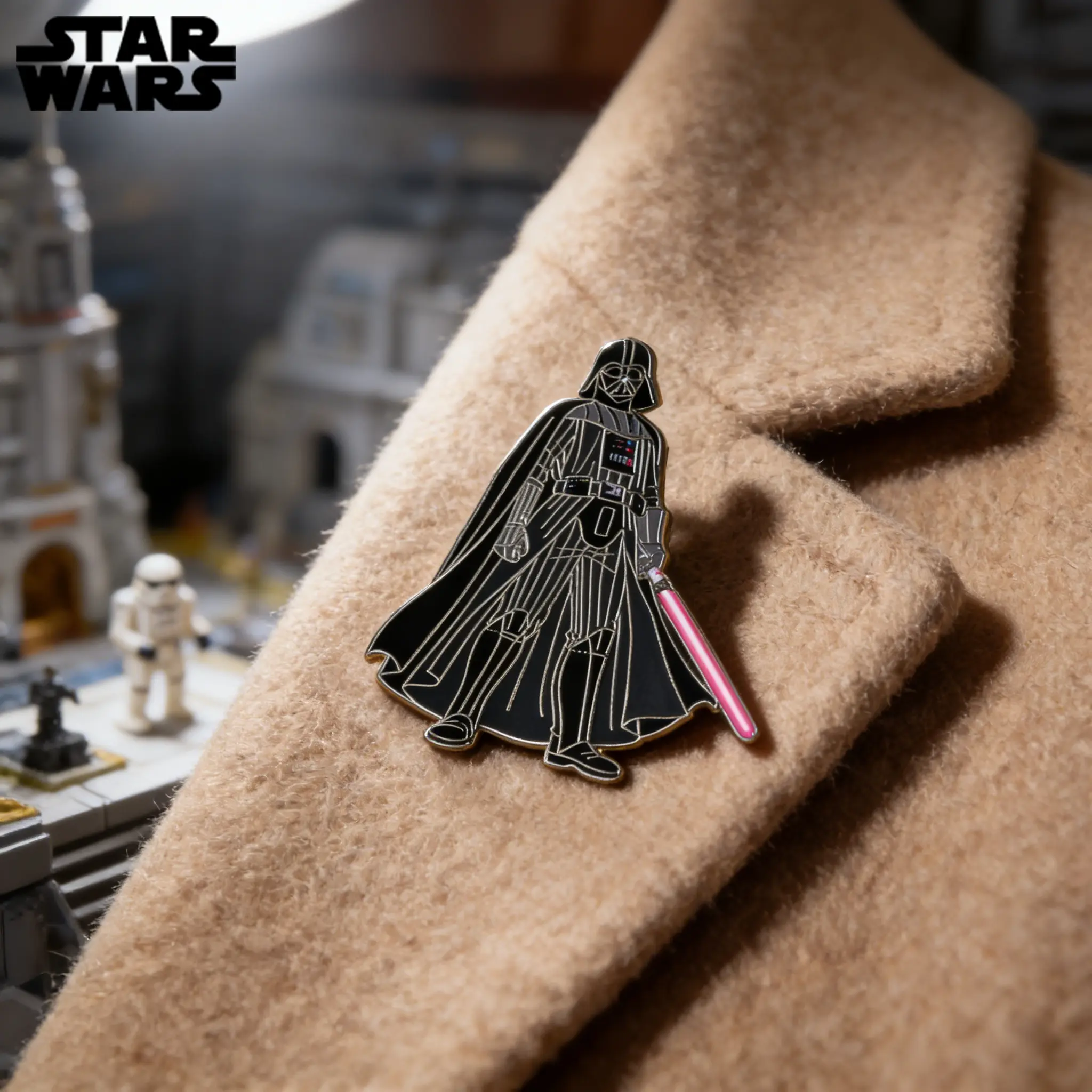 Star Wars Darth Vader Pin 1PC Officially Licensed Cool Action Superhero Anime Brooch Backpack Decoration Jacket Lapel Anti-Rust Exquisite Alloy Enamel Gift