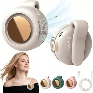LoopLyfe Portable Silent Mini Bladeless Fan Clip On, Small Fan Clip on for Shirt & Waist, Adjustable 3-Speed Suspended Whirlwind Fans, For Outdoor & Travel & Office, Travel Accessories, Gift