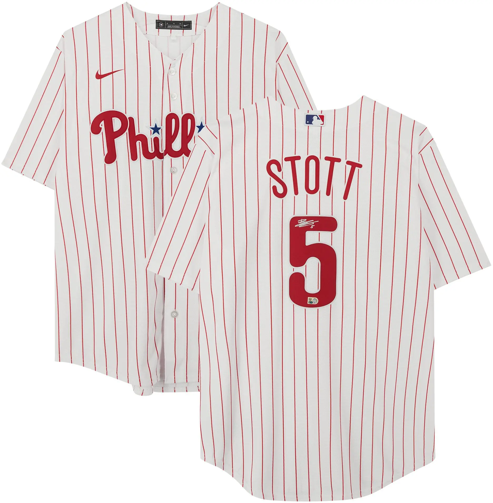 Bryson Stott Philadelphia Phillies Autographed White Nike Replica Jersey - Fanatics Authentic Certified
