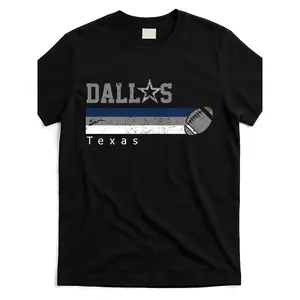 Vintage Dallas Texas Football Graphic T-Shirt - Distressed Retro Streetwear Te