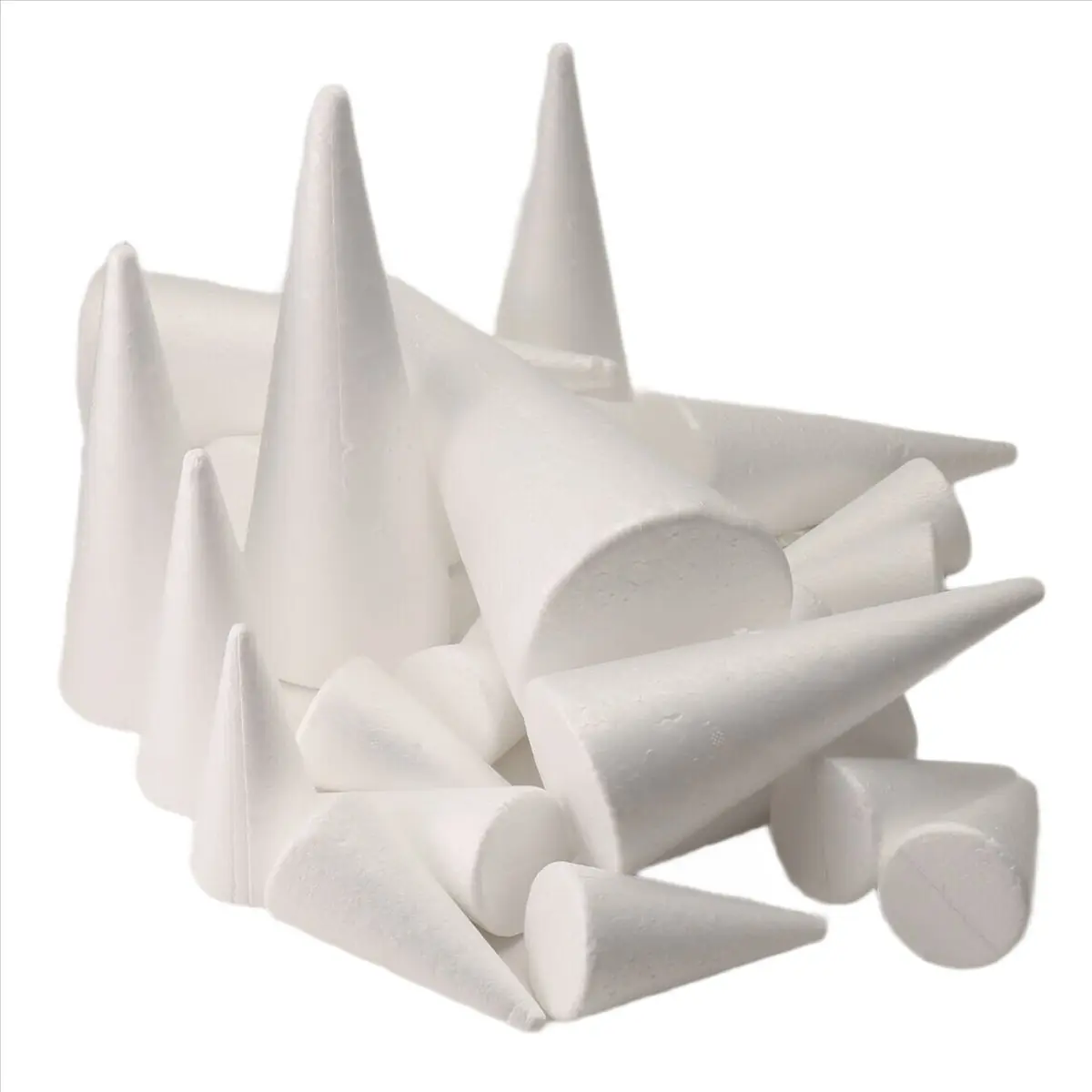 24Pack Craft Foam Cones, Foam Tree Cones, Cones Shaped Foam for Arts, Crafts, Christmas Tree, School, DIY Craft Project